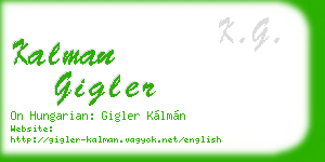kalman gigler business card